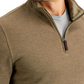 Suéter masculino Club Room Birdseye Quarter Zip Verde Tamanho XX-Grande