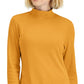 Karen Scott Blusa Feminina Gola Falsa Amarela Tamanho Médio