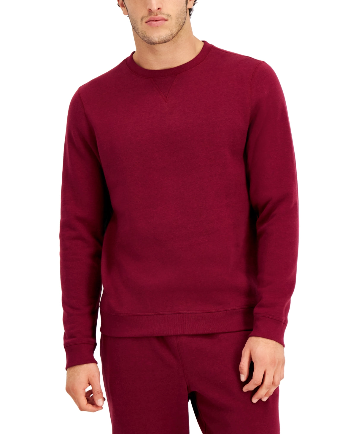 ID Ideology Moletom masculino de lã com gola redonda, vermelho, tamanho extragrande
