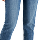 Calça jeans feminina estilo boyfriend com punho, azul, tamanho 4, pequena, da INC International Concepts