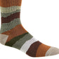 Meias masculinas estampadas Sun + Stone Novelty Crew, tamanho regular, marrom