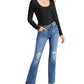 Blusa feminina com decote redondo da INC International Concepts, preta, tamanho grande