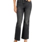 Calça jeans feminina INC International Concepts Elizabeth Curvy Bootcut preta tamanho 18