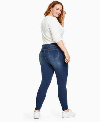 Calças jegging femininas desgastadas Style &amp; Co, azul, tamanho 18W