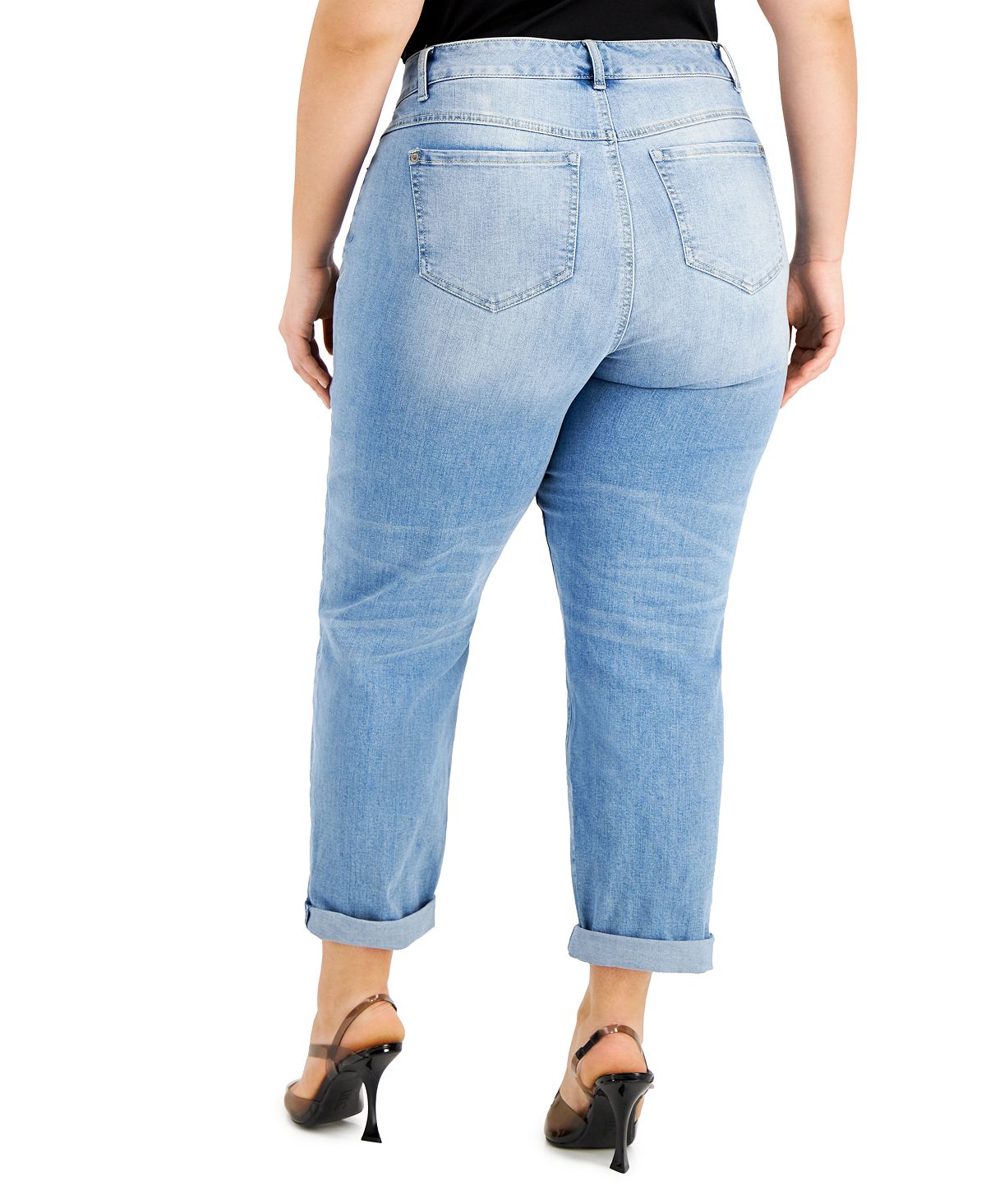 Calça jeans feminina Rip &amp; Repair Boyfriend da INC International Concepts, azul, tamanho 24W