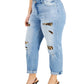Calça jeans feminina Rip &amp; Repair Boyfriend da INC International Concepts, azul, tamanho 24W