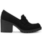Mocassim feminino Sun + Stone Maycee Lug Sole preto tamanho 7 M