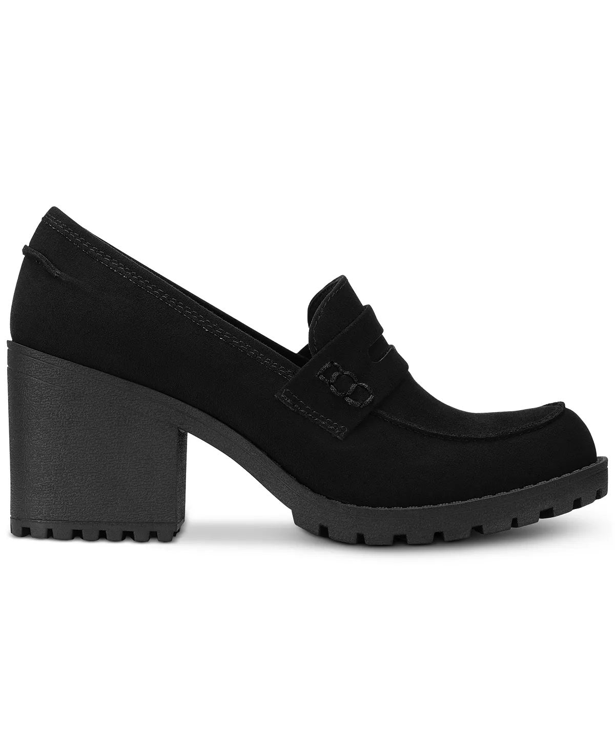Mocassim feminino Sun + Stone Maycee Lug Sole preto tamanho 7 M