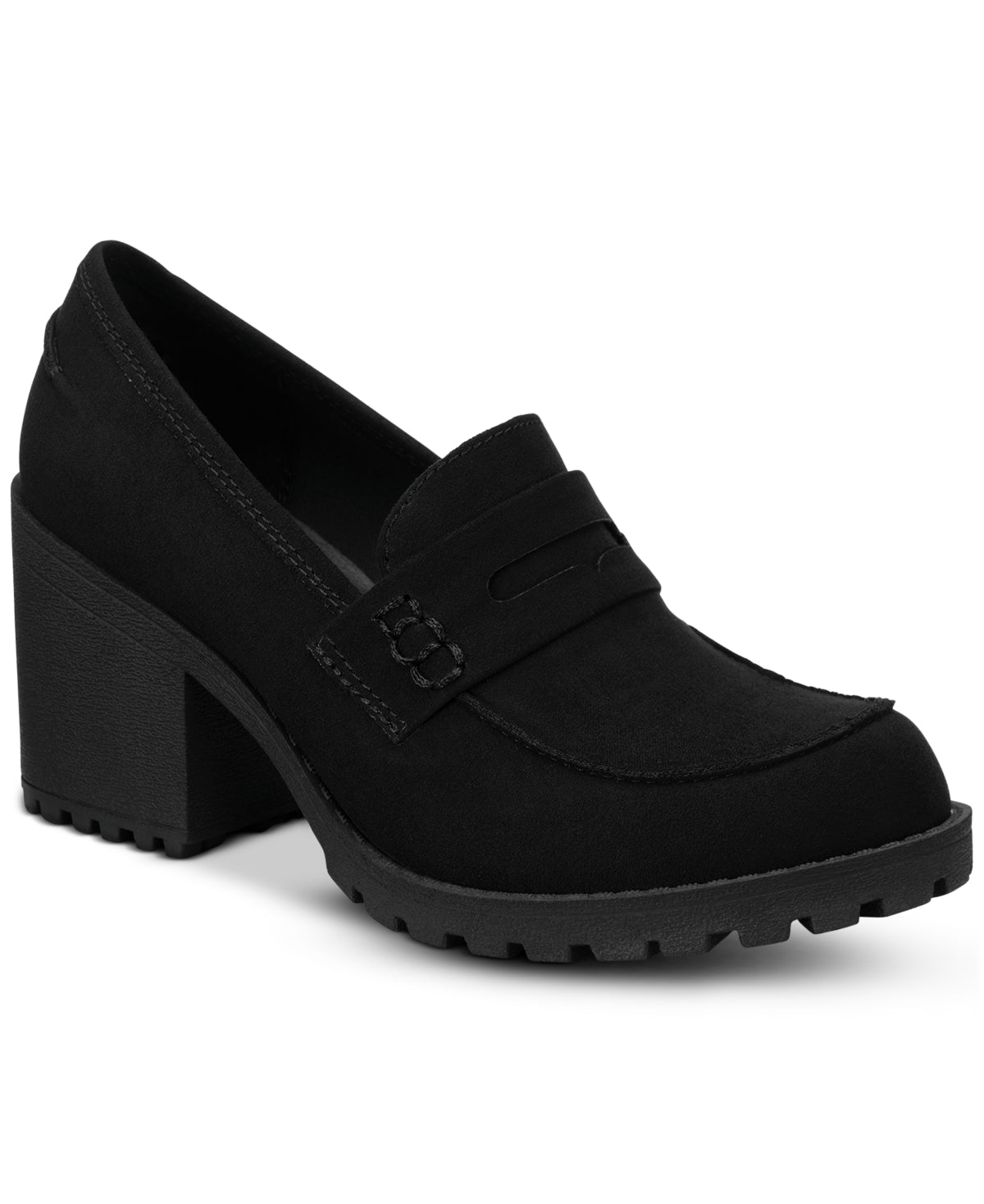 Mocassim feminino Sun + Stone Maycee Lug Sole preto tamanho 7 M