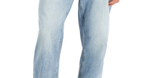 Calça jeans masculina Sun + Stone Relaxed Fit Faded Azul Tamanho 31