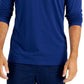 Camiseta masculina de manga comprida Chatham Knit Club Room, azul, tamanho extragrande