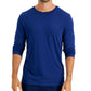 Camiseta masculina de manga comprida Chatham Knit Club Room, azul, tamanho extragrande
