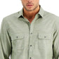 Camisa Alfani Masculina Regular Fit Lisa Verde Tamanho Grande