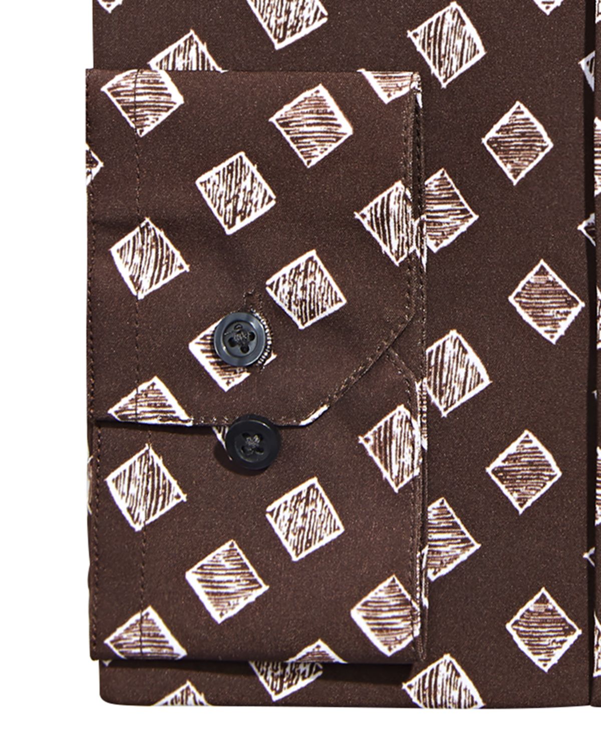Camisa social masculina Alfani Slim Fit com elasticidade em 4 direções, marrom, 32x33