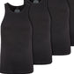 Camiseta regata sólida com absorção de umidade Alfani masculina, preta, tamanho grande, 5 unidades