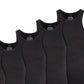 Camiseta regata sólida com absorção de umidade Alfani masculina, preta, tamanho grande, 5 unidades