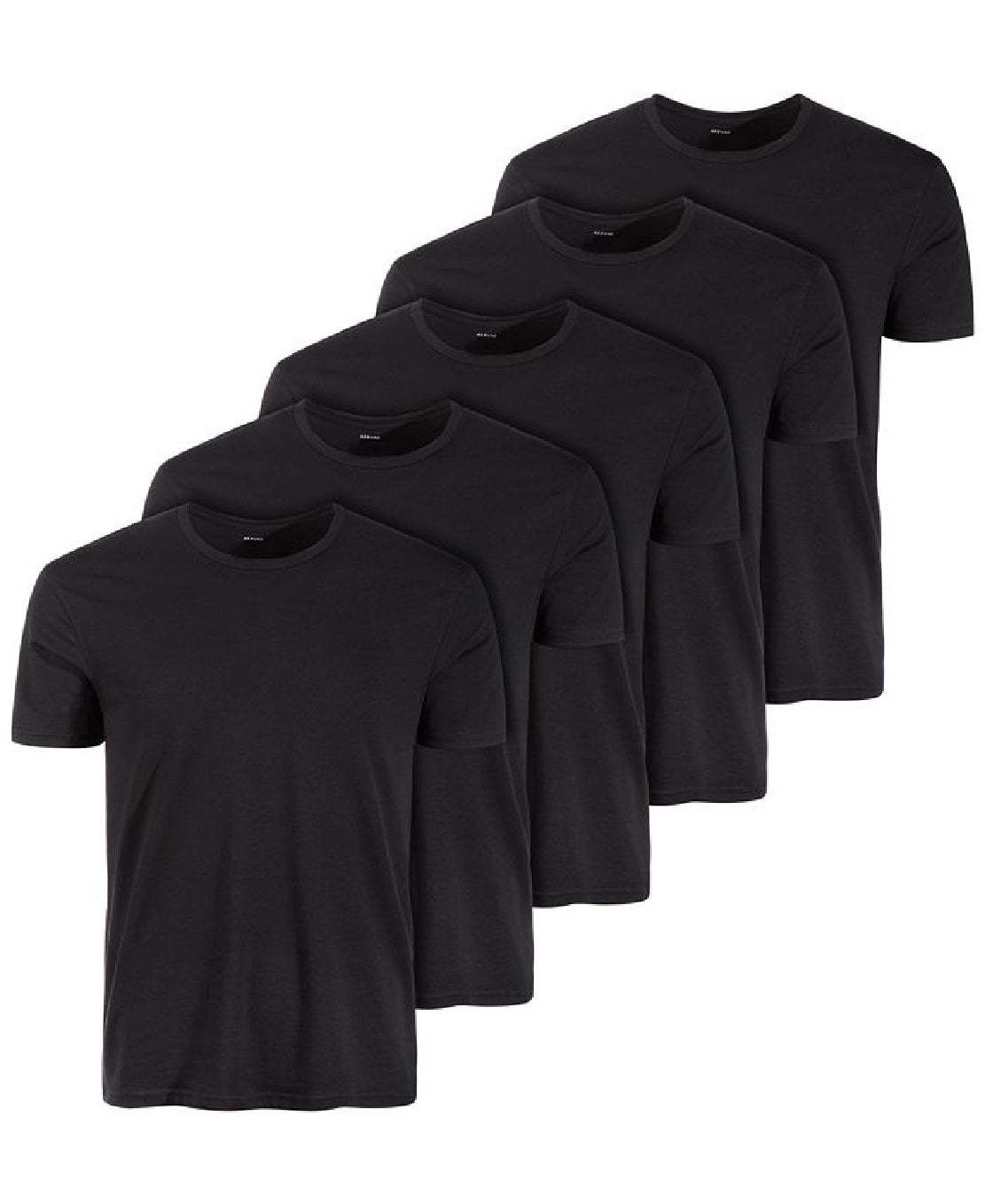 Camiseta masculina Alfani com absorção de umidade, preta, tamanho pequeno, pacote com 5