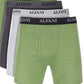 Cuecas boxer lisas Alfani masculinas, pacote com 5, verde, tamanho grande