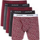 Cuecas boxer masculinas Alfani, pacote com 5, tamanho médio, vermelhas