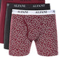 Cuecas boxer masculinas Alfani, pacote com 5, tamanho médio, vermelhas