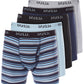 Cuecas boxer masculinas Alfani com logotipo que absorvem a umidade, azul, tamanho pequeno, 5 unidades
