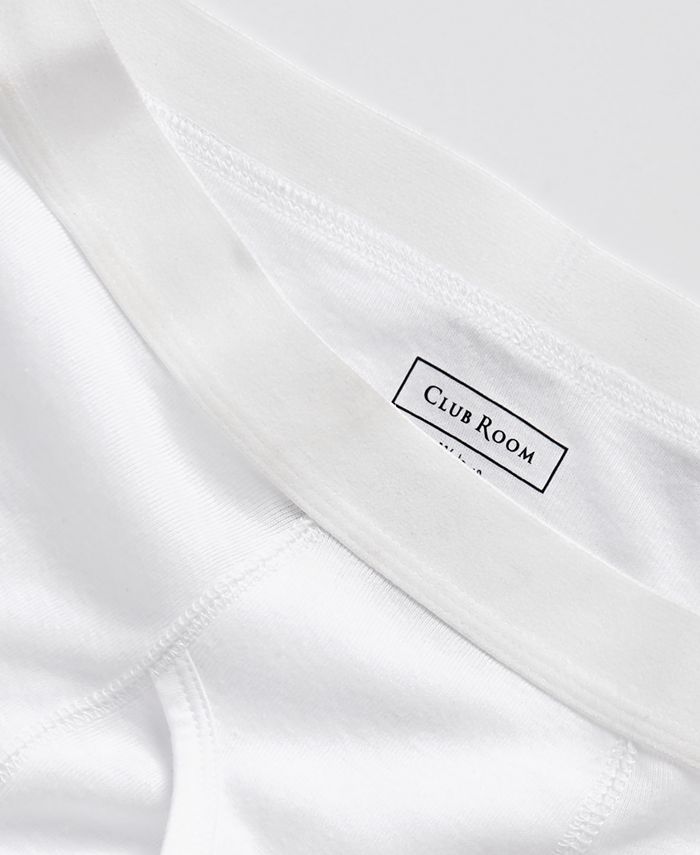 Cuecas Masculinas Club Room, Pacote com 8 unidades, Brancas, Tamanho Pequeno