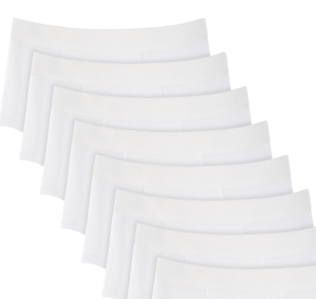 Cuecas Masculinas Club Room - Pacote com 8 unidades - Brancas - Tamanho Médio
