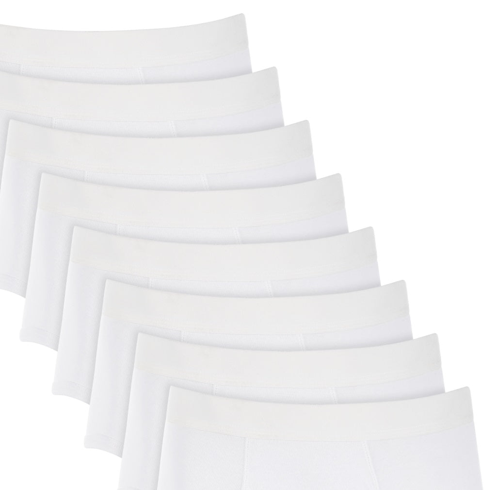 Cuecas masculinas Club Room, pacote com 8, brancas, tamanho grande
