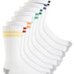 Meias listradas masculinas Club Room, pacote com 8, tamanho regular, brancas