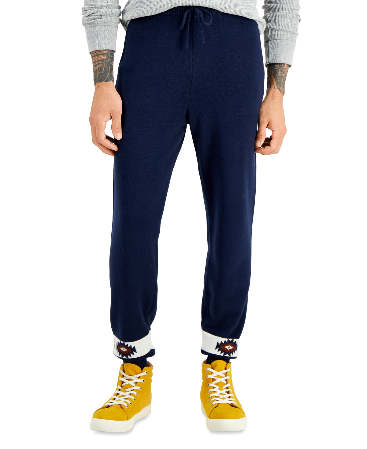 Calça jogger masculina Sun + Stone Matty Sweater azul tamanho X-G