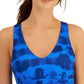 Sutiã esportivo de baixo impacto com tiras tie-dye ID Ideology feminino, tamanho XX-G