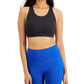 Conjunto de moletom feminino Ideology, sutiã esportivo de baixo impacto, preto, tamanho X-S
