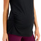 Camiseta feminina para maternidade ID Ideology, preta, tamanho médio