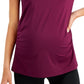 Camiseta feminina para maternidade ID Ideology, roxa, tamanho médio
