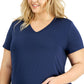 Camiseta feminina para maternidade ID Ideology, roxa, tamanho 2X
