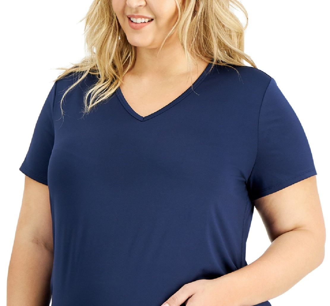Camiseta feminina para maternidade ID Ideology, roxa, tamanho 2X