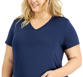 Camiseta feminina para maternidade ID Ideology, roxa, tamanho 2X