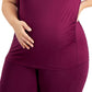 Camiseta feminina para maternidade ID Ideology, roxa, tamanho 3X