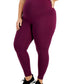 Leggings femininas plus size para maternidade ID Ideology, roxas, tamanho 2X