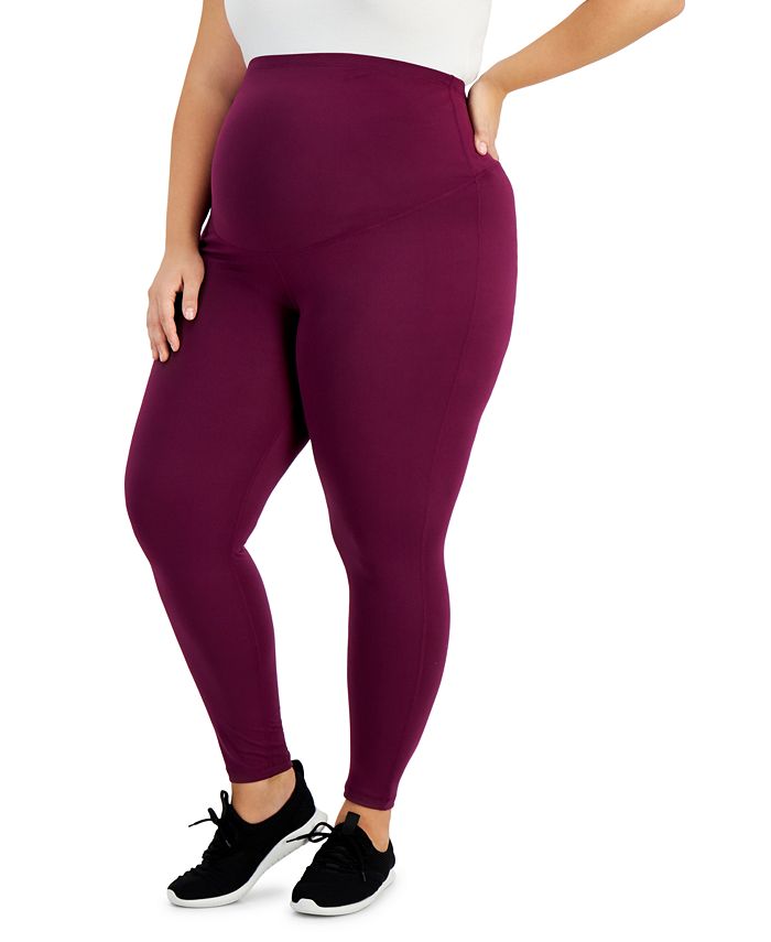 Leggings femininas plus size para maternidade ID Ideology, roxas, tamanho 2X