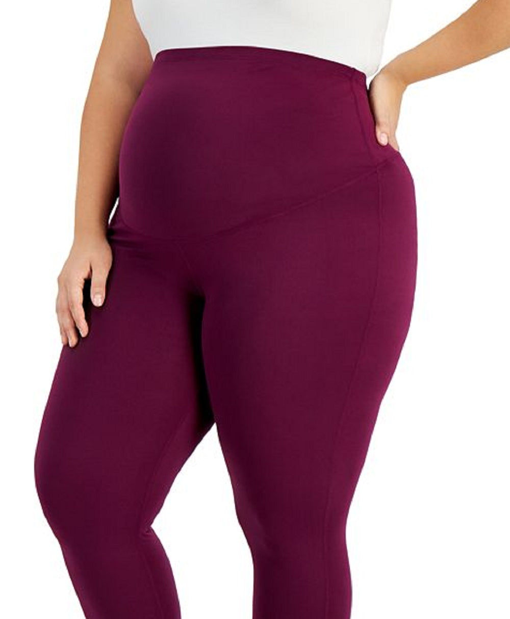 Leggings femininas plus size para maternidade ID Ideology, roxas, tamanho 2X