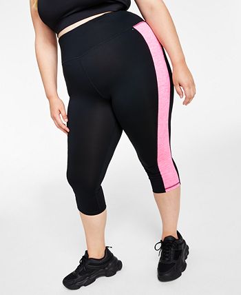 Legging Capri Ideology Feminina Plus Colorblocked Preta Tamanho 1X