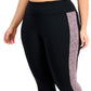 Legging Capri Ideology Feminina com Bolsos Elásticos e Bloco de Cores, Preta, Tamanho 1X