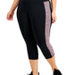 Legging Capri Ideology Feminina com Bolsos Elásticos e Bloco de Cores, Preta, Tamanho 1X