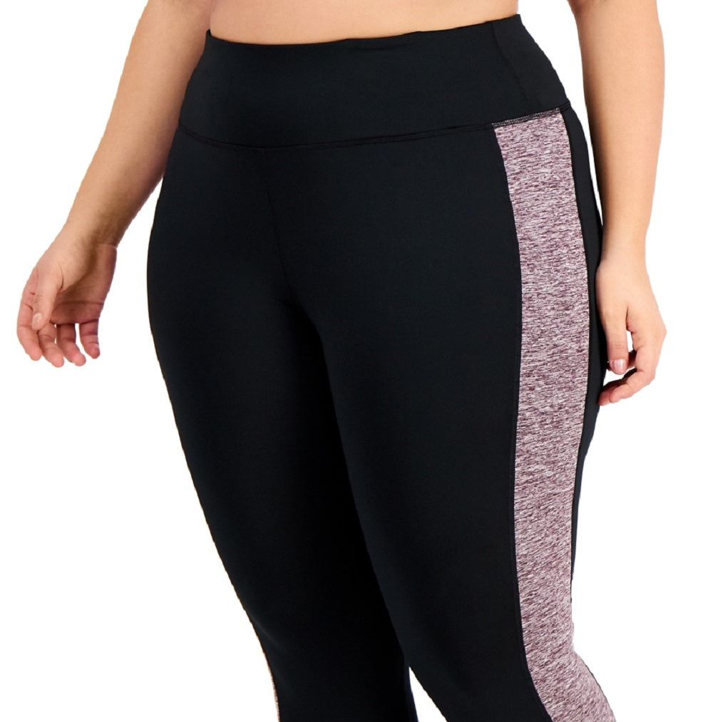Legging Capri Colorblock Feminina ID Ideology Preta Tamanho 4X