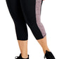 Legging Capri Colorblock Feminina ID Ideology Preta Tamanho 4X