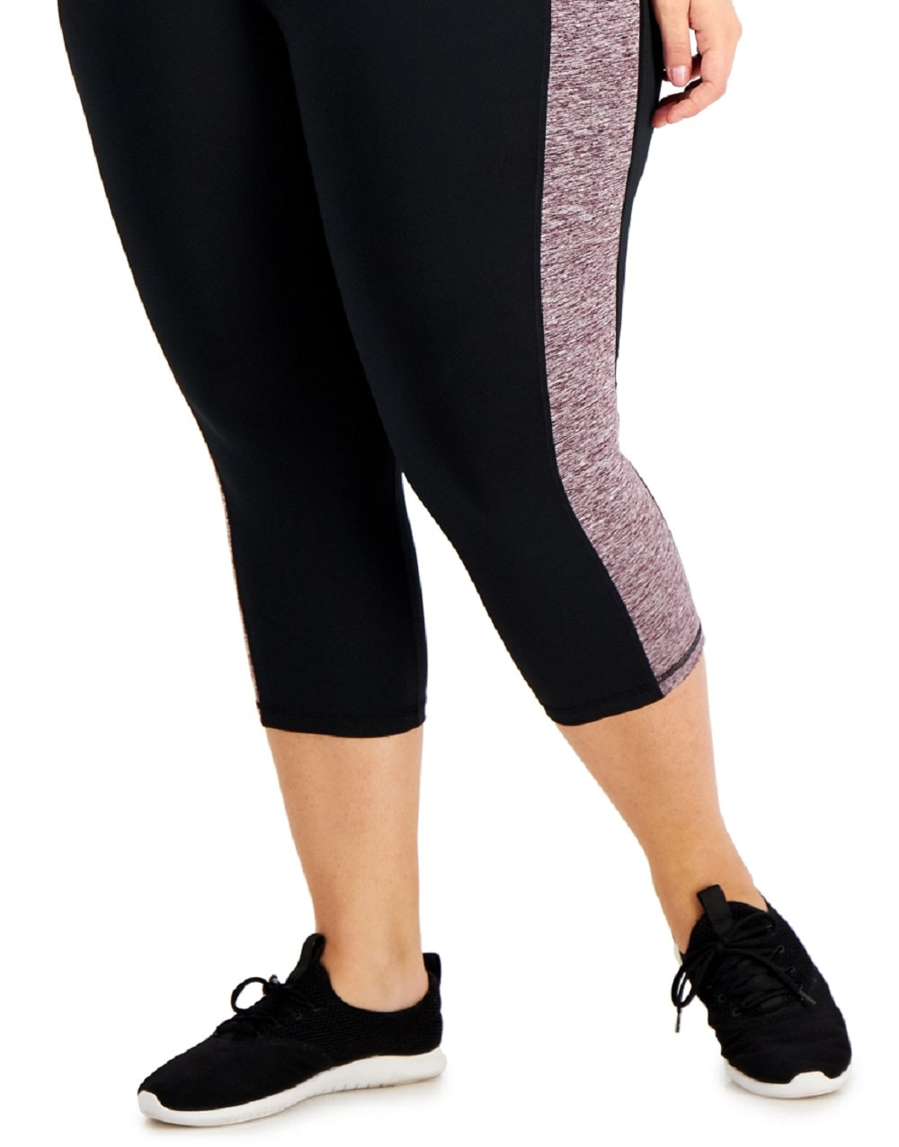 Legging Capri Colorblock Feminina ID Ideology Preta Tamanho 4X