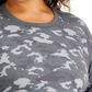 ID Ideology Moletom feminino com estampa camuflada cinza tamanho 2X