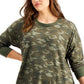 Id Ideology Moletom feminino plus size camuflado verde tamanho 1X