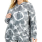 ID Ideology Moletom com capuz tie-dye feminino cinza tamanho 1X